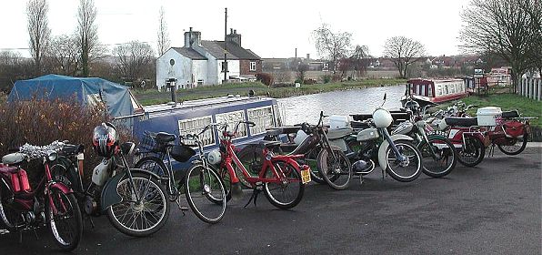 The bikes at the Slipway Inn