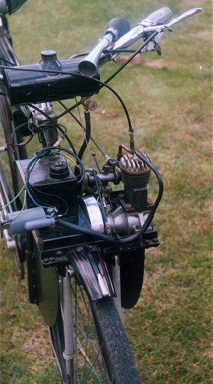 Close up of the engine