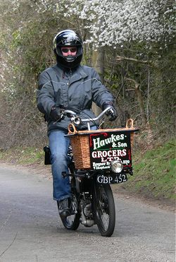 Paul on the Norman Carrier Motobyk