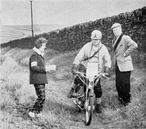 Photo of the writer and his machine at Wharfdale