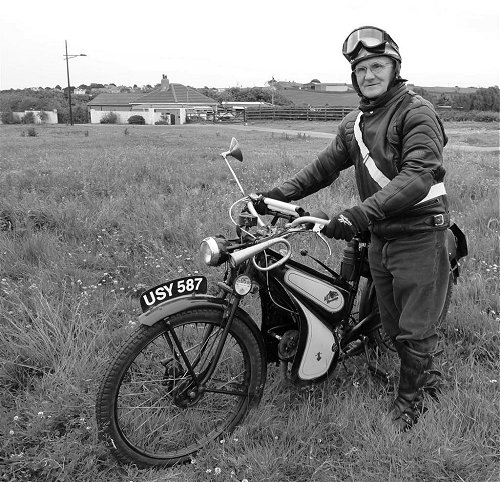 Excelsior rider at Crimdon Dene