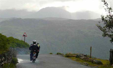 Carlo heads off down the Honister Pass