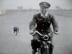 Guy Gibson VC riding an Excelsior Autocycle