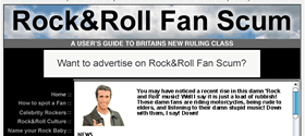 this month's rock and roll fan of the month is sent in from Cardiff. I bet you think you look really cool wearing all that leather, don't you. Whippersnappers.