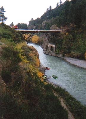  The Jet Boat and river seen from the bridge.