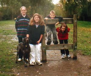  Rebecca, Amy, Max, Mels and Jake. 
Happy times in Christchurch, New Zealand, April 2000.