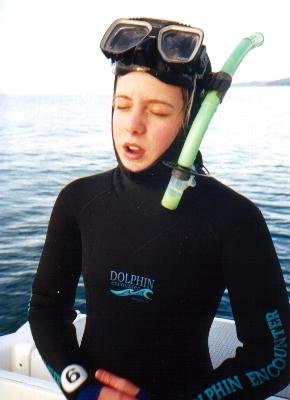  Rebecca in diving suit.