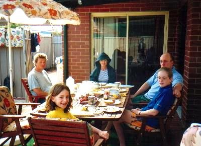 One of John and Norma's famous breakfasts.