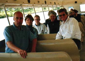 On the river cruise boat.