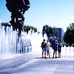 Fun in the fountains.