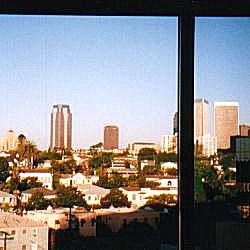 View from our hotel room in the Holiday Inn Select, Beverley Hills.