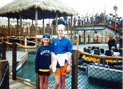 Just before getting soaked on Shipwreck Rapids.