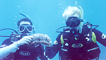 Steve and Ric with a Sea Slug