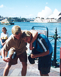 Jonny (dishing it out) and Craig at Sydney Opera House