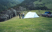 Photo of our campsite outside Raglan