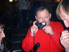 Spence flies in from Oz to meet us in bar Oz.