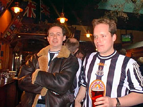 Stevo' s travelled all the way from Holland, and Softie he's come all the way from...erm...Walkergate.