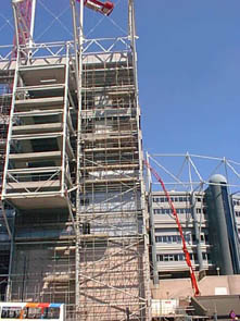 The towering new stand