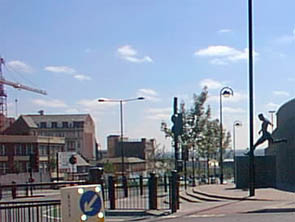 Wor jackie looking down the boulevard