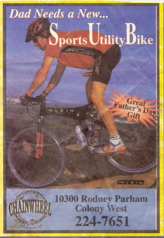 Mountain bike ad - dubious taste!