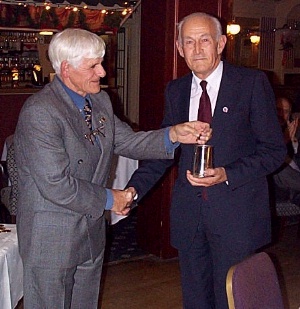 Gordon Thompson was awarded a commemorative trophy, recognising 60 years membership of the BNE