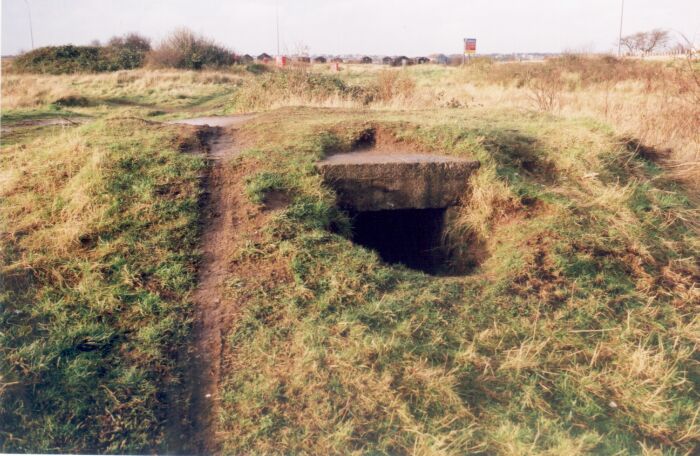Barrow pill-box, either well dug in or has sunk!
