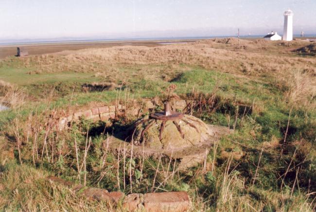 Remains of Spigot-Mortar base, South Walney.