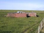 Wylock Marsh control bunker showing loop-hole.