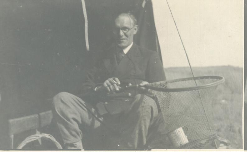 Captain W. Ward-Hunt fishing at Devoke Water