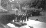 Bombs at the gate of Holmrook Hall.