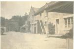 The stable yard. These buildings still there today.  The steps lead to carpenters workshop, and were made out of wood found on beach.