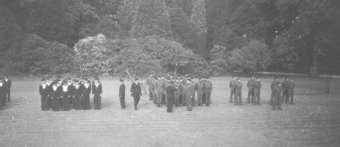 On parade at Holmrook Hall.