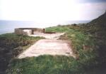 base of look-out post next to south searchlight.