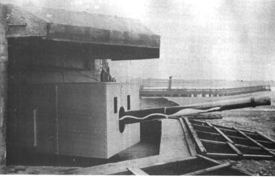 Coast battery gun at Workington.