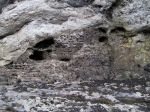 The concrete-filled sandbag buttressing for No:1 gun.