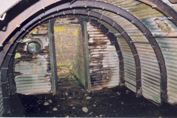 Edderside Q- decoy inside, showing front entrance and blast wall.