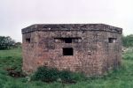 Type F/W 22 pill-box near a guard-house and the Wedholme Flow, showing the anti-tank loophole.