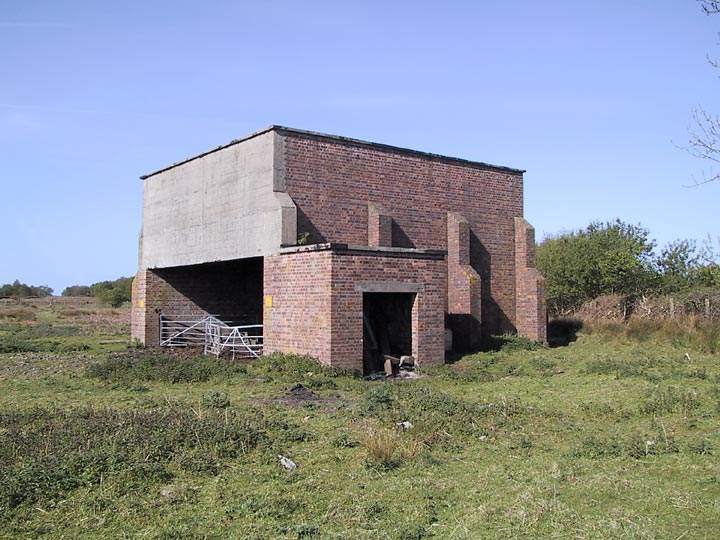 One of the test-firing butts at RNAS Anthorn.