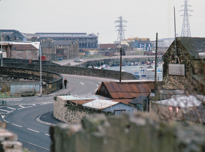 Looking down the harbour side in the early 1980's.