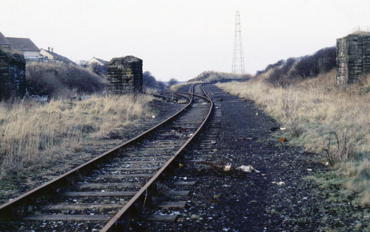 Calva junction at the site of the demolished bridge, south of where the signal-box was located