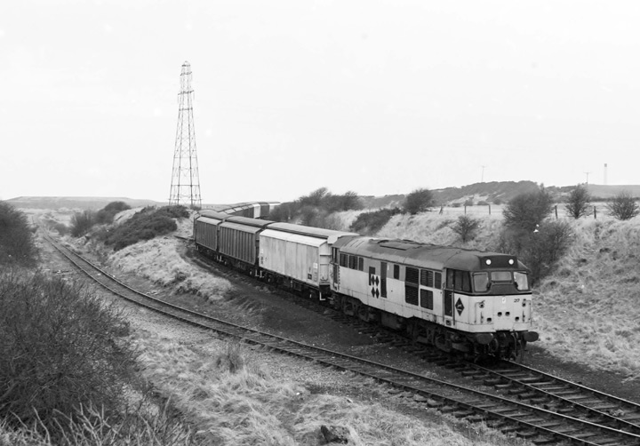 Munitions train approaches Calva Junction from Buckhill.