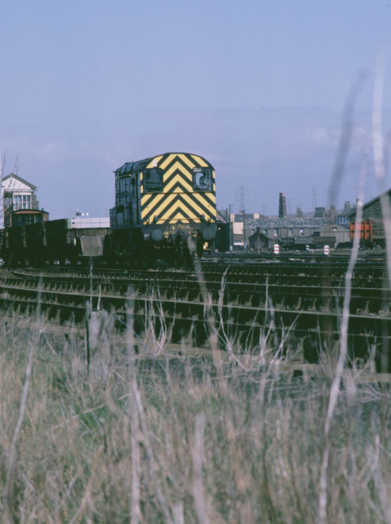 Workington goods-yard 1985, from the Black Path to Berry Street.