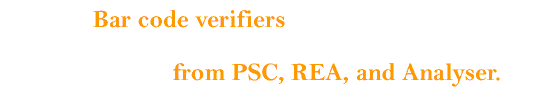 Bar code verifiers from PSC REA and Analyser