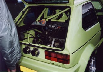 The twin engine Mrk1 Golf from last year returns! Notice the Nitrous Canister in the background...