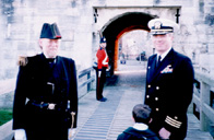 Commander C.A.Melhuish visiting the Fort Cumberland Guard