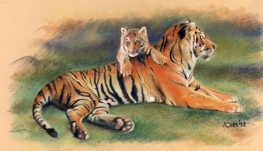 Tiger cub pastel