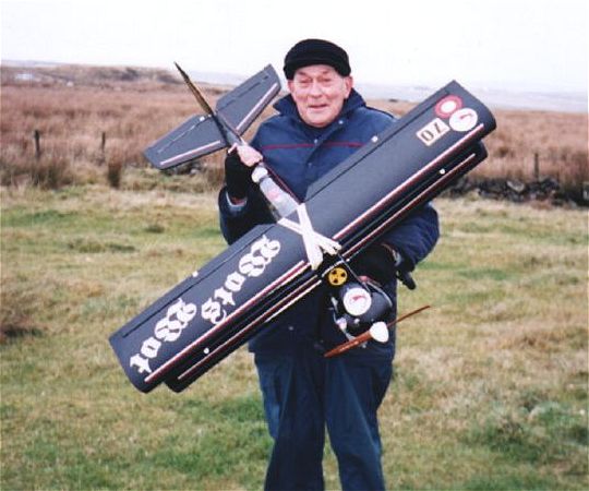 David holding his new Wots Wot model