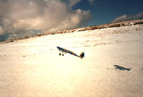 Picture of SkyDancer taking of from snow