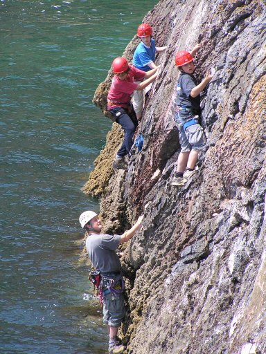 Sea traversing at meadfoot