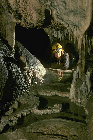 caving